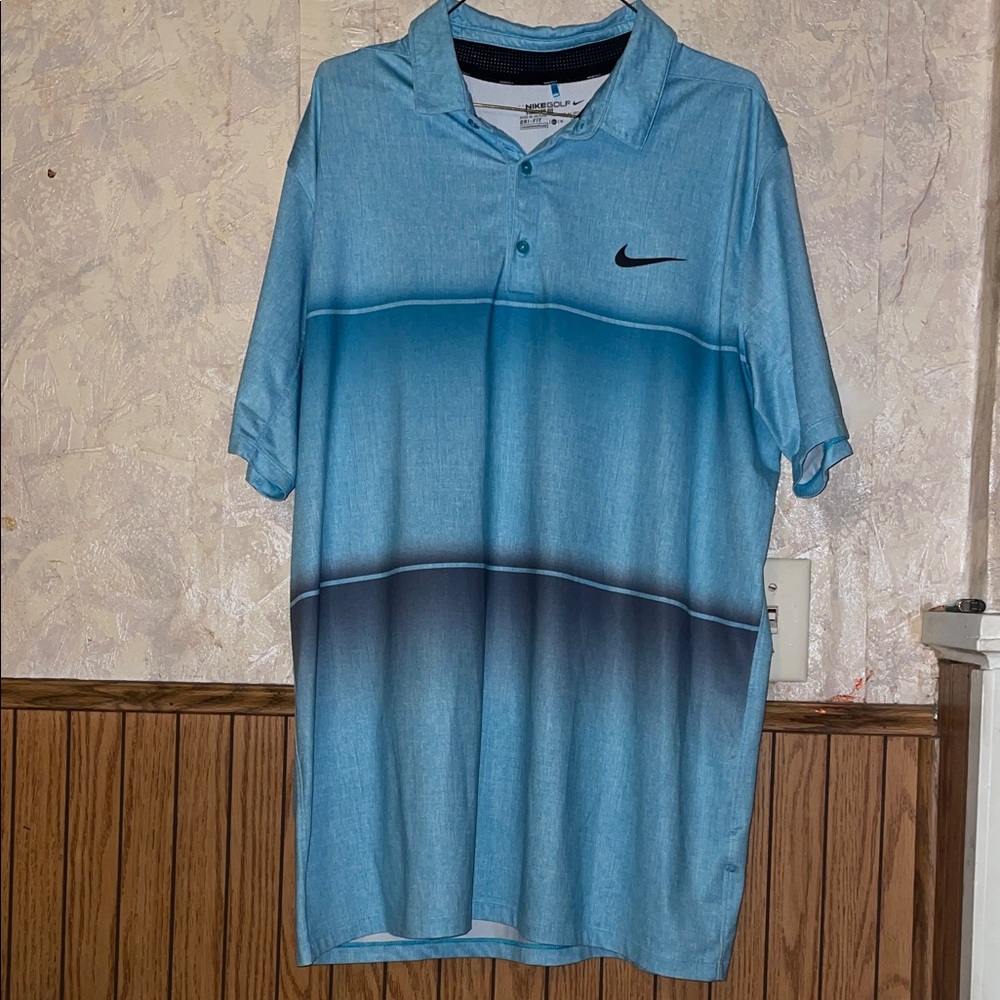 Blue, black & brown  men’s Nike golf polo shirt (XL)